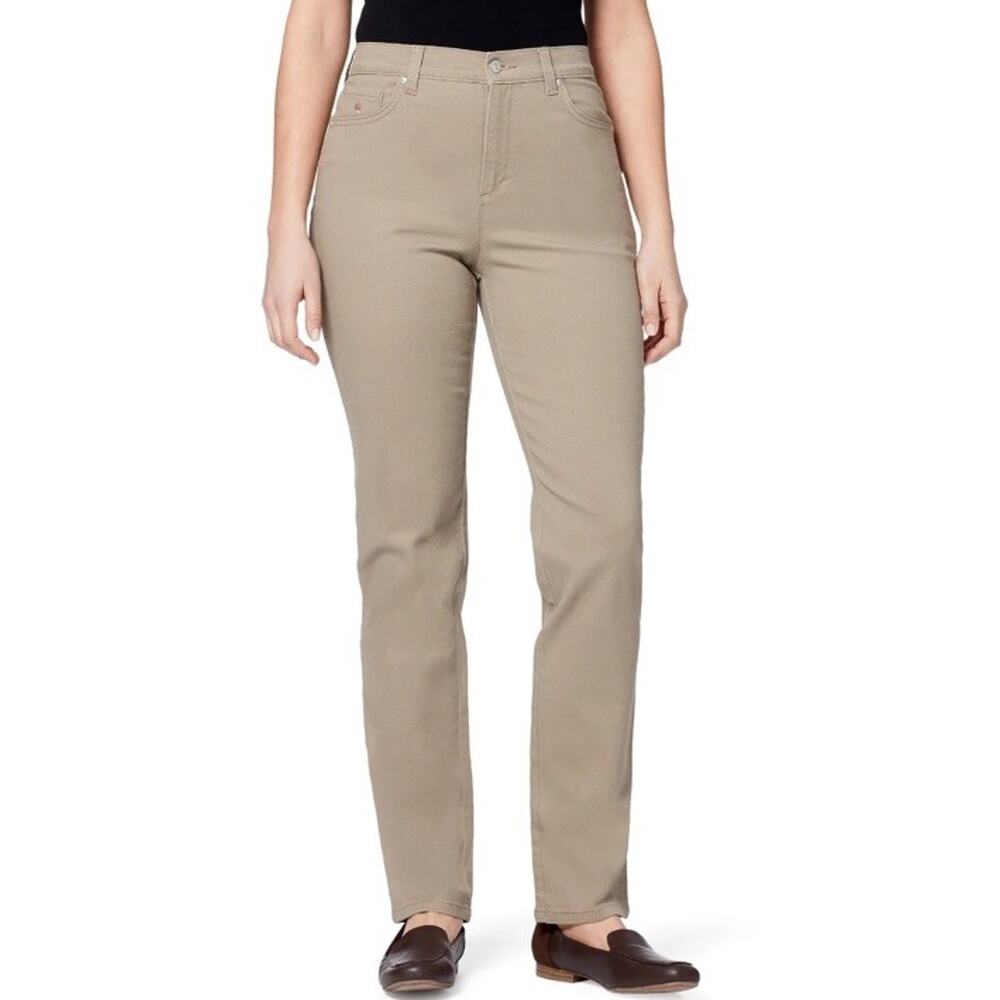 Gloria Vanderbilt Amanda Beige Tan Khaki Jeans Women's 20 Short Tapered Leg NWT